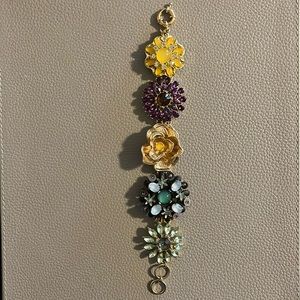 Banana Republic Mixed Floral Statement Bracelet